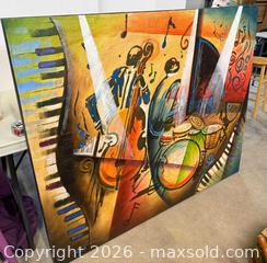MaxSold Auction: Original Acrylic Painting of Jazz Band on Gallery-Wrapped Canvas - Lakeshore (Ontario, Canada) PARTNER MANAGED Downsizing Online Auction - County Road 42