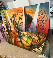 MaxSold Auction: Original Acrylic Painting of Jazz Band on Gallery-Wrapped Canvas - Lakeshore (Ontario, Canada) PARTNER MANAGED Downsizing Online Auction - County Road 42