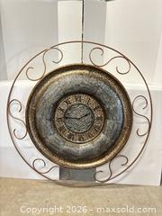 MaxSold Auction: Ornate Antique Gold/Bronze Metal Wall Clock, 42 in - Lakeshore (Ontario, Canada) PARTNER MANAGED Downsizing Online Auction - County Road 42