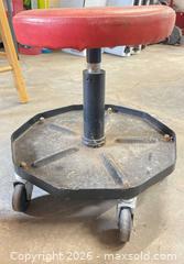MaxSold Auction: Pair of Red/Black Mechanic Ramps with Rolling Mechanic Stool - Lakeshore (Ontario, Canada) PARTNER MANAGED Downsizing Online Auction - County Road 42