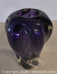 MaxSold Auction: Purple Amethyst Art Glass Vase (Murano Style) - Lakeshore (Ontario, Canada) PARTNER MANAGED Downsizing Online Auction - County Road 42