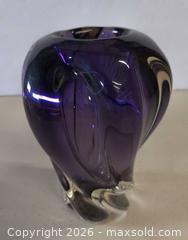 MaxSold Auction: Purple Amethyst Art Glass Vase (Murano Style) - Lakeshore (Ontario, Canada) PARTNER MANAGED Downsizing Online Auction - County Road 42