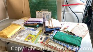 MaxSold Auction: Quilting Fabric Lot with Fiskars Stencil Set, Rulers & Mat - Lakeshore (Ontario, Canada) PARTNER MANAGED Downsizing Online Auction - County Road 42