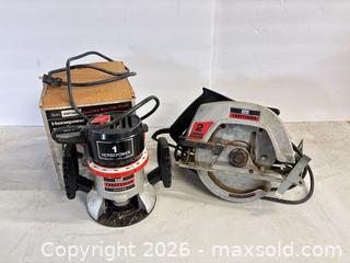 MaxSold Auction: Router 315.17550 & Circular Saw 315.10951 - Lakeshore (Ontario, Canada) PARTNER MANAGED Downsizing Online Auction - County Road 42