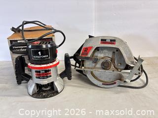 MaxSold Auction: Router 315.17550 & Circular Saw 315.10951 - Lakeshore (Ontario, Canada) PARTNER MANAGED Downsizing Online Auction - County Road 42