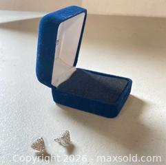 MaxSold Auction: Silver-Tone Triangle Stud Earrings with Screw Backs - Lakeshore (Ontario, Canada) PARTNER MANAGED Downsizing Online Auction - County Road 42