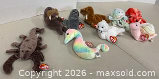 MaxSold Auction: Ty Beanie Babies Sea Creature Lot of 9, 1990s - Lakeshore (Ontario, Canada) PARTNER MANAGED Downsizing Online Auction - County Road 42