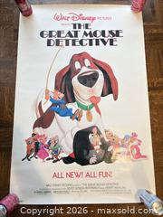 MaxSold Auction: 1986 Theatre Release Movie Poster for The Great Mouse Detective - Toronto (Ontario, Canada) SELLER MANAGED Downsizing Online Auction - Massey Square (CONDO)