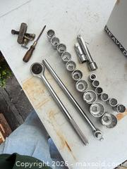 MaxSold Auction: Heavy duty 1 inch drive 12 point socket, set ratchet and breaker bar - Concord (California, USA) SELLER MANAGED Estate Sale Online Auction - Landana Drive