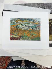 MaxSold Auction: Original Ruth leaf green woodblock print “Chinese Farming” 8/20  - Concord (California, USA) SELLER MANAGED Estate Sale Online Auction - Landana Drive