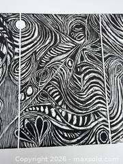 MaxSold Auction: Original Ruth leaf green woodblock print “Dream Entropy” Unsigned - Concord (California, USA) SELLER MANAGED Estate Sale Online Auction - Landana Drive