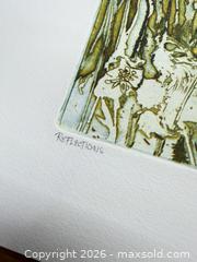 MaxSold Auction: Original Ruth leaf green woodblock print “Reflections” artist proof - Concord (California, USA) SELLER MANAGED Estate Sale Online Auction - Landana Drive