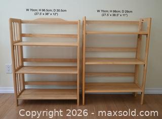 MaxSold Auction: Pair of Folding Wood Bookcases  - Oshawa (Ontario, Canada) SELLER MANAGED Estate Sale Online Auction - Salisbury Street