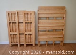 MaxSold Auction: Pair of Folding Wood Bookcases  - Oshawa (Ontario, Canada) SELLER MANAGED Estate Sale Online Auction - Salisbury Street