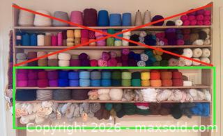 MaxSold Auction: Premium Yarn Lot 2 - Wool, Mohair, & Fine Fibres (Bottom Shelves) - Oshawa (Ontario, Canada) SELLER MANAGED Estate Sale Online Auction - Salisbury Street
