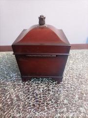 MaxSold Auction: Bombay Wooden Jewelry Box with Green Felt Interior music box - Township Of Brock (Ontario, Canada) SELLER MANAGED Downsizing Online Auction - Beechwood Avenue