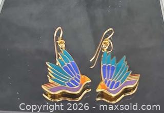MaxSold Auction: 2 Pairs of Enamel Cloisonne earrings. 1 signed Laurel Burch - Hatboro (Pennsylvania, USA) PARTNER MANAGED Estate Sale Online Auction - Jacksonville Road