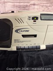 MaxSold Auction: Caliphone BoomBox Cd Radio Dual Tape Desk  - Hatboro (Pennsylvania, USA) PARTNER MANAGED Estate Sale Online Auction - Jacksonville Road