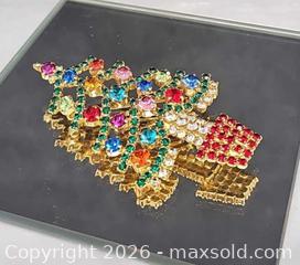 MaxSold Auction: Christmas Tree rhinestone pin  - Hatboro (Pennsylvania, USA) PARTNER MANAGED Estate Sale Online Auction - Jacksonville Road