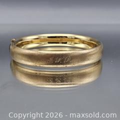 MaxSold Auction: Gold Filled Hinged Bangle Bracelet, Engraved Monogram J.F.P. - Hatboro (Pennsylvania, USA) PARTNER MANAGED Estate Sale Online Auction - Jacksonville Road