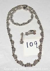 MaxSold Auction: Judith Jack JJ Sterling,  Marcasite jewelry set  - Hatboro (Pennsylvania, USA) PARTNER MANAGED Estate Sale Online Auction - Jacksonville Road