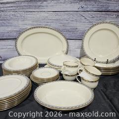 MaxSold Auction: Lenox Harrison Porcelain Dinnerware Set, Ivory with Gold & Blue - Hatboro (Pennsylvania, USA) PARTNER MANAGED Estate Sale Online Auction - Jacksonville Road