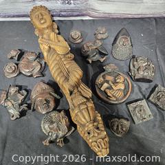 MaxSold Auction: Lot of Large Hand-Carved Wood Folk Decorative Pieces - Hatboro (Pennsylvania, USA) PARTNER MANAGED Estate Sale Online Auction - Jacksonville Road