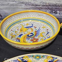 MaxSold Auction: Majolica-Style Floral Ceramic Dinnerware & Serving Set, 12+ Pieces - Hatboro (Pennsylvania, USA) PARTNER MANAGED Estate Sale Online Auction - Jacksonville Road