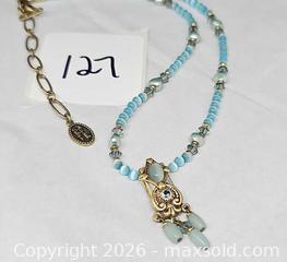 MaxSold Auction: Michal Golan beaded stone necklace  - Hatboro (Pennsylvania, USA) PARTNER MANAGED Estate Sale Online Auction - Jacksonville Road