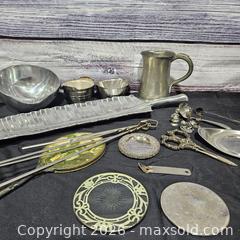 MaxSold Auction: Mixed Lot Vintage Pewter, Silver Plate & Stainless Serveware - Hatboro (Pennsylvania, USA) PARTNER MANAGED Estate Sale Online Auction - Jacksonville Road