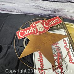 MaxSold Auction: Mixed Vintage Metal Wall Signs & Brass Tray - Mobilgas (4-6 Pieces) - Hatboro (Pennsylvania, USA) PARTNER MANAGED Estate Sale Online Auction - Jacksonville Road