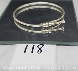 MaxSold Auction: Modern style sterling silver slide bracelet  - Hatboro (Pennsylvania, USA) PARTNER MANAGED Estate Sale Online Auction - Jacksonville Road