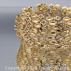 MaxSold Auction: Monet Gold-Tone Filigree Floral Clover Bracelet, Small - Hatboro (Pennsylvania, USA) PARTNER MANAGED Estate Sale Online Auction - Jacksonville Road