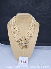 MaxSold Auction: Multi-strand Baroque pearl necklace, goldtone rhinestone lion clasp - Hatboro (Pennsylvania, USA) PARTNER MANAGED Estate Sale Online Auction - Jacksonville Road