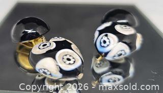 MaxSold Auction: Murano glass, Millefiori style dangle earrings  - Hatboro (Pennsylvania, USA) PARTNER MANAGED Estate Sale Online Auction - Jacksonville Road