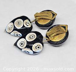 MaxSold Auction: Murano glass, Millefiori style dangle earrings  - Hatboro (Pennsylvania, USA) PARTNER MANAGED Estate Sale Online Auction - Jacksonville Road