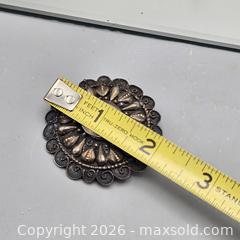 MaxSold Auction: Round Egyptian Nefertiti Silver-Tone Brooch - Hatboro (Pennsylvania, USA) PARTNER MANAGED Estate Sale Online Auction - Jacksonville Road