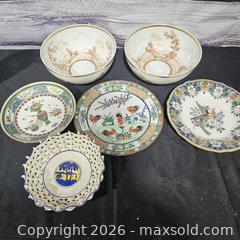 MaxSold Auction: Set of 6 Porcelain Decorative Plates & Bowls, Multicolor Floral - Hatboro (Pennsylvania, USA) PARTNER MANAGED Estate Sale Online Auction - Jacksonville Road