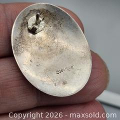 MaxSold Auction: Signed Sterling Silver Two-Tone Kokopelli Southwestern Earrings with Black Stone - Hatboro (Pennsylvania, USA) PARTNER MANAGED Estate Sale Online Auction - Jacksonville Road