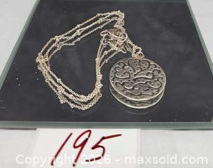 MaxSold Auction: Silpada Cut Above Necklace Sterling Silver Filigree Circle Pendant, Bead Chain - Hatboro (Pennsylvania, USA) PARTNER MANAGED Estate Sale Online Auction - Jacksonville Road