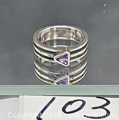 MaxSold Auction: Sterling silver 925 ring amethyst ring  - Hatboro (Pennsylvania, USA) PARTNER MANAGED Estate Sale Online Auction - Jacksonville Road