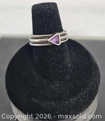 MaxSold Auction: Sterling silver 925 ring amethyst ring  - Hatboro (Pennsylvania, USA) PARTNER MANAGED Estate Sale Online Auction - Jacksonville Road