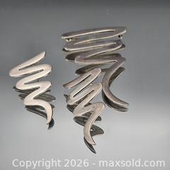 MaxSold Auction: Sterling Silver Abstract / Modernist Earrings & Brooch Set - Hatboro (Pennsylvania, USA) PARTNER MANAGED Estate Sale Online Auction - Jacksonville Road