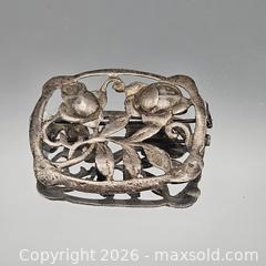 MaxSold Auction: Sterling Silver Art Nouveau Floral Brooch - Hatboro (Pennsylvania, USA) PARTNER MANAGED Estate Sale Online Auction - Jacksonville Road