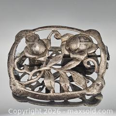 MaxSold Auction: Sterling Silver Art Nouveau Floral Brooch - Hatboro (Pennsylvania, USA) PARTNER MANAGED Estate Sale Online Auction - Jacksonville Road