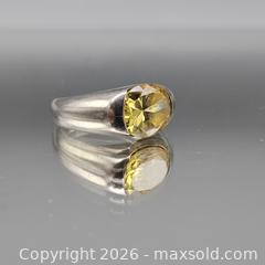 MaxSold Auction: Sterling Silver Bezel-Set Ring with Yellow Glass Stone, Size 9 - Hatboro (Pennsylvania, USA) PARTNER MANAGED Estate Sale Online Auction - Jacksonville Road