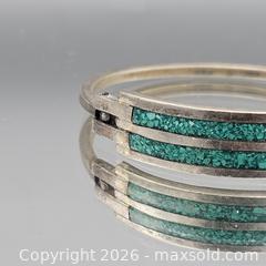 MaxSold Auction: Sterling Silver Bracelet with Turquoise Inlay - Hatboro (Pennsylvania, USA) PARTNER MANAGED Estate Sale Online Auction - Jacksonville Road