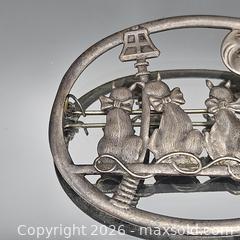 MaxSold Auction: Sterling Silver Cat Brooch Pin, Antique / Oxidized Finish - Hatboro (Pennsylvania, USA) PARTNER MANAGED Estate Sale Online Auction - Jacksonville Road