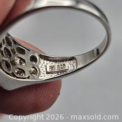 MaxSold Auction: Sterling Silver Cluster Ring with Blue-Violet Round Stones - Hatboro (Pennsylvania, USA) PARTNER MANAGED Estate Sale Online Auction - Jacksonville Road