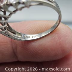 MaxSold Auction: Sterling Silver Cluster Ring with Cubic Zirconia, Size 8 - Hatboro (Pennsylvania, USA) PARTNER MANAGED Estate Sale Online Auction - Jacksonville Road